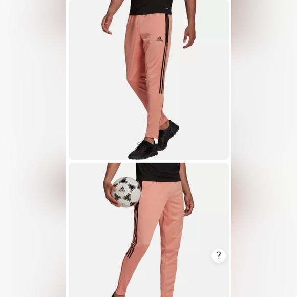 Adidas Trio 9 Men's Training/Track Pants | XL | Peach/Coral and Black - Picture 5 of 5